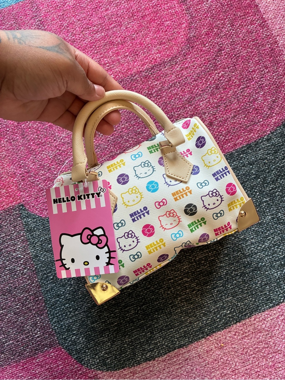 hello kitty sanrio mini bowler bag!